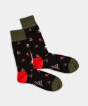 - Socken in Schwarz mit Ferien Motiv/Muster