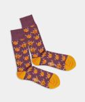 - Socken in Violett mit Halloween Essen Motiv/Muster