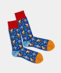 - Socken in Blau mit Ferien Motiv/Muster