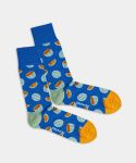 - Socken in Blau mit Früchte Essen Motiv/Muster