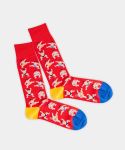 - Socken in Rot mit Sport Motiv/Muster