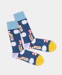 - Socken in Blau mit Ferien Motiv/Muster