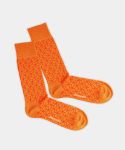 - Socken in Orange mit Dice Geometrisch Motiv/Muster