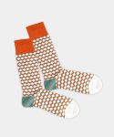 - Socken in Weiss mit Dice Geometrisch Motiv/Muster
