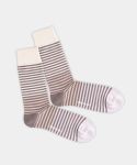 - Socken in Braun mit Streifen Motiv/Muster