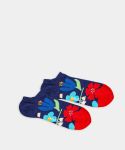 - Sneakersocken in Blau mit Blumen Motiv/Muster