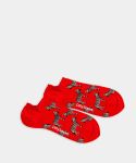 - Sneakersocken in Rot mit Tier Motiv/Muster