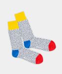 - Socken in Weiss mit Punkte Motiv/Muster