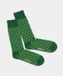- Socken in Grün mit Dice Geometrisch Motiv/Muster
