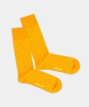 - Socken in Orange mit Dice Geometrisch Motiv/Muster