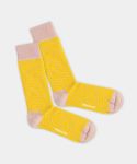- Socken in Gelb mit Geometrisch Motiv/Muster