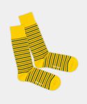 - Socken in Gelb mit Streifen Motiv/Muster