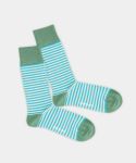- Socken in Türkis mit Streifen Motiv/Muster
