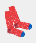 - Socken in Rot mit Sport Yoga Motiv/Muster