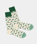 - Socken in Beige mit Pflanze Motiv/Muster