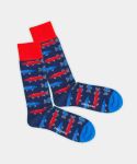 - Socken in Blau mit Tier Motiv/Muster