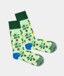 - Socken in Grün mit Pflanze Motiv/Muster