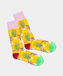 - Socken in Gelb mit Pflanze Motiv/Muster