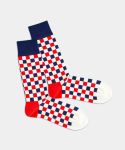 - Socken in Rot mit Geometrisch Motiv/Muster