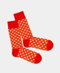 - Socken in Rot mit Punkte Motiv/Muster