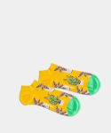 - Sneakersocken in Gelb mit Pflanze Motiv/Muster