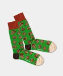 - Socken in Grün mit Pflanze Motiv/Muster
