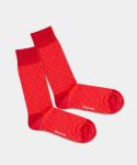 - Socken in Rot mit Punkte Motiv/Muster