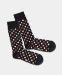 - Socken in Schwarz mit Konfetti Punkte Motiv/Muster