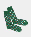 - Socken in Grün mit Konfetti Punkte Motiv/Muster