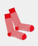 - Socken in Rot mit Streifen Motiv/Muster