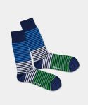 - Socken in Blau Grün mit Streifen Motiv/Muster