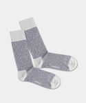 - Socken in Grau mit Herz Motiv/Muster