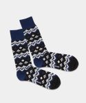 - Socken in Blau mit Nordisch Motiv/Muster