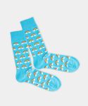 - Socken in Blau mit Regenbogen Motiv/Muster