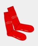 - Socken in Rot mit Uni Motiv/Muster