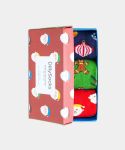 - Socken-Geschenkbox in Blau Rot Grün mit Weihnachten Motiv/Muster