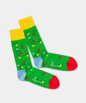 - Socken in Grün mit Weihnachten Motiv/Muster