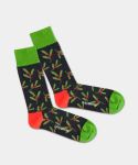 - Socken in Schwarz mit Weihnachten Motiv/Muster