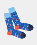 - Socken in Blau mit Sport Motiv/Muster