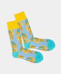 - Socken in Blau Gelb mit Tier Dino Motiv/Muster