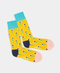 - Socken in Gelb mit Pflanze Blumen Motiv/Muster