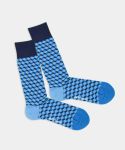 - Socken in Blau mit Dice Motiv/Muster