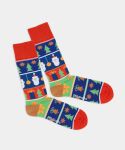 - Socken in Bunt  mit Weihnachten Motiv/Muster