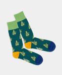 - Socken in Grün  mit Weihnachten Motiv/Muster