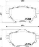 BREMBO Bremsbelagsatz P 61 122 Bremsbeläge,Bremsklötze OPEL,PEUGEOT,CITROËN,GRANDLAND X (A18),Corsa F,COMBO Großraumlimousine (X19)