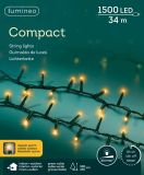 Lichterkette Compact 1500 LED 34 m klassisch warm, grünes Kabel