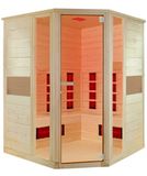 Interline Infrarot Kabine "Ruby", 3-4 Personen Kanadischer Hemlock, Standard Halogen Lampe