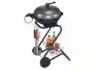 Elektrogrill 2000W Ø 42 cm mit Deckel und Standfuß ML-Design