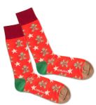 - Socken in Rot mit Weihnachten Motiv/Muster