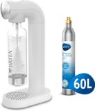 BRITA sodaONE Wassersprudler Farbe: weiß | BRITA CO2-Zylinder für bis zu 60 Liter gesprudeltes Wasser | BPA-freie PET-Flasche mit einem Füllvolumen von 1 Liter